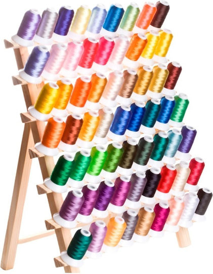 Embroidery Thread Kit 63 Spools 500 M Multicolor