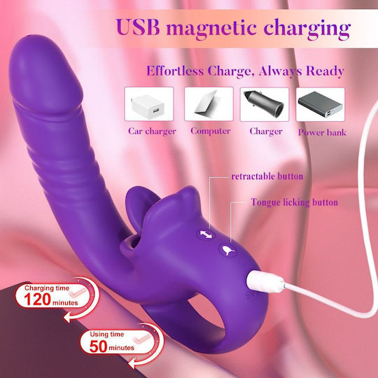 Kinksters Δονητής 19cm Μωβ