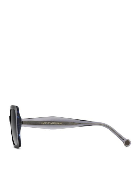 Carolina Herrera Unisex Sunglasses with Black Horn-Rimmed Frame and Grey Gradient Lenses HER 0391/S 807/9O