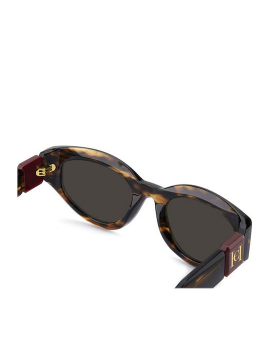 Carolina Herrera Sunglasses Gray With Horn-Rimmed Frame Carolina Herrera Sunglasses Gray With Horn-Rimmed Frame