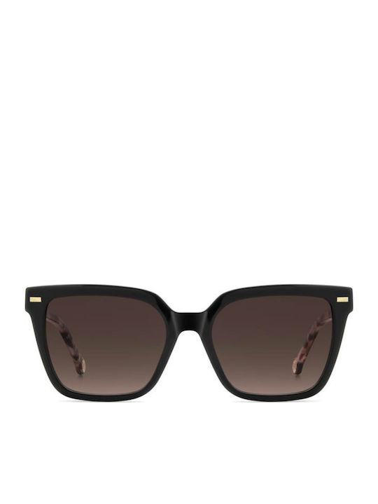 Carolina Herrera Sunglasses Black Horn-Rimmed Frame Carolina Herrera Sunglasses Black Horn-Rimmed Frame