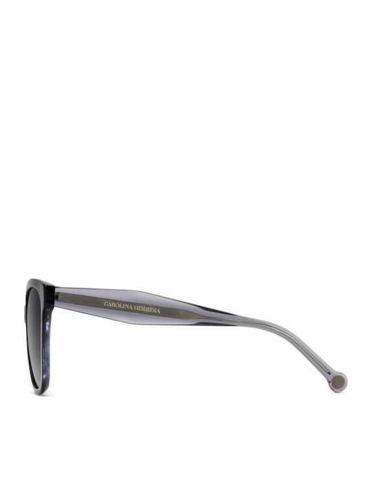 Carolina Herrera Unisex Sunglasses with Black Horn-Rimmed Frame and Grey Gradient Lenses HER 0390/S 807/9O