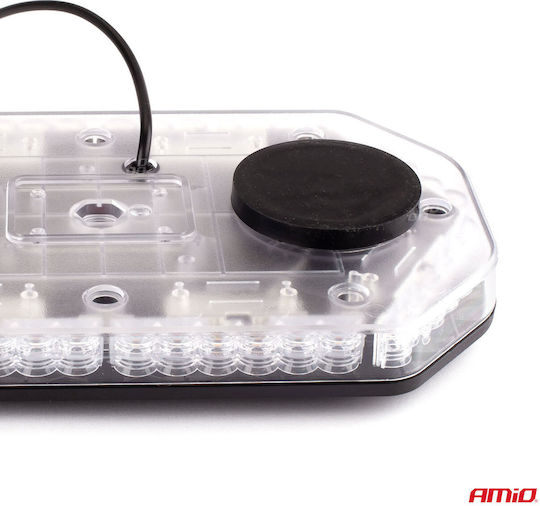 Rampă Rotativă Portocalie 12/24v Alimentare 48 Leduri Protecție Ip56 Prindere Magnetică