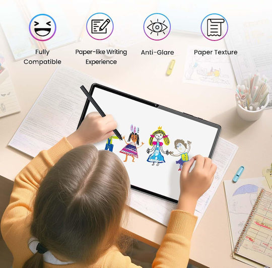 Set 2 Protectoare De Ecran Lenovo Idea Tab Plus 12.1 2025 Anti Reflexie Textura Ideală Pentru Scris Și Desen Ca Hârtia