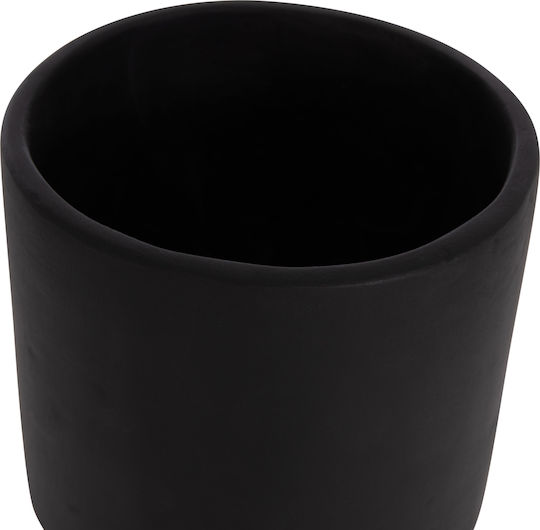 HomeMarkt Set of 3 Wooden Flower Pots Black 18cm