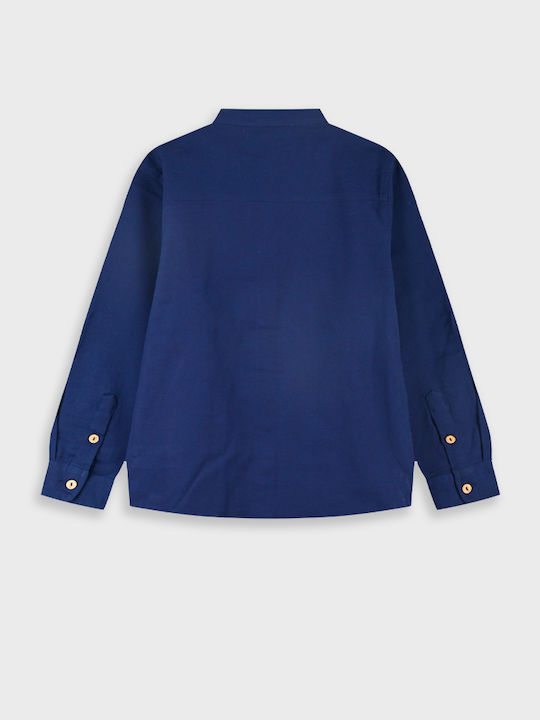 Copii Cămașă Cu mânecă lungă In Dark Blue