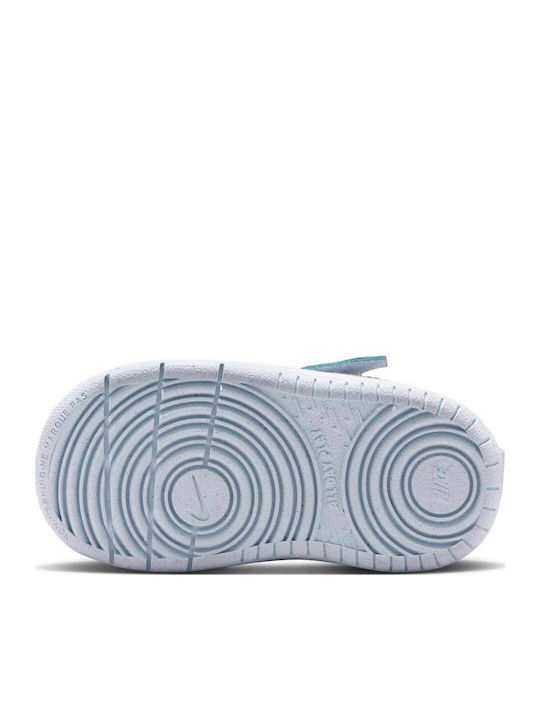 Court Borough Kids Sneakers with Hoop & Loop Closure White