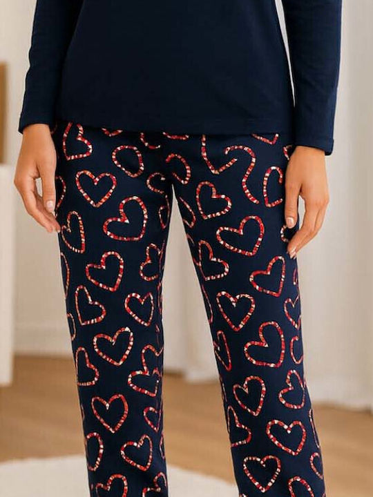Elite Winter Damen Pyjama-Set Blue