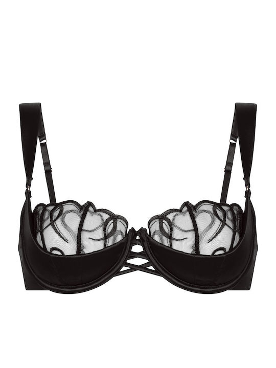 Bra without Padding Underwire Black