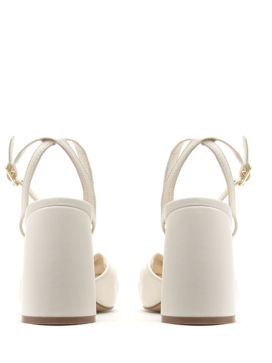 Leather Sandals Beige