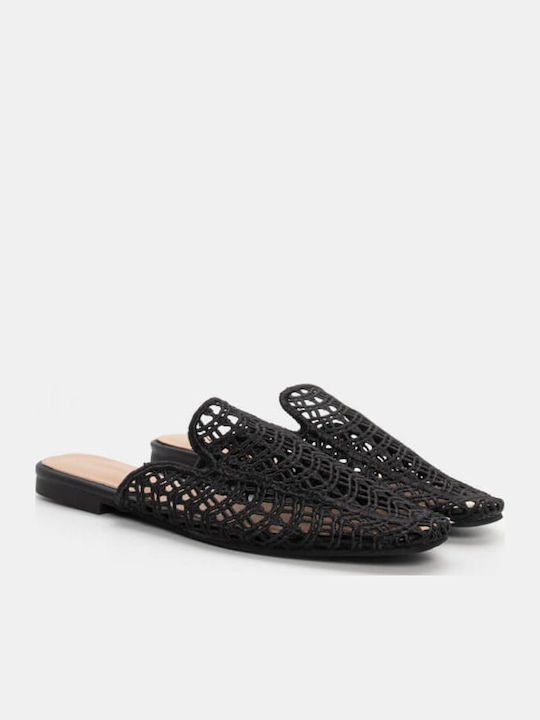 Flat Mules σε Μαύρο Χρώμα