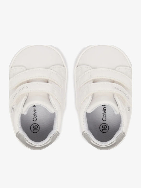 Calvin Klein Βρεφικά Sneakers Αγκαλιάς Λευκά
