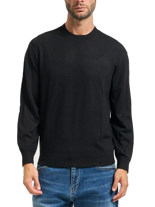 Herrenblusen Langarm Schwarzes Pullover