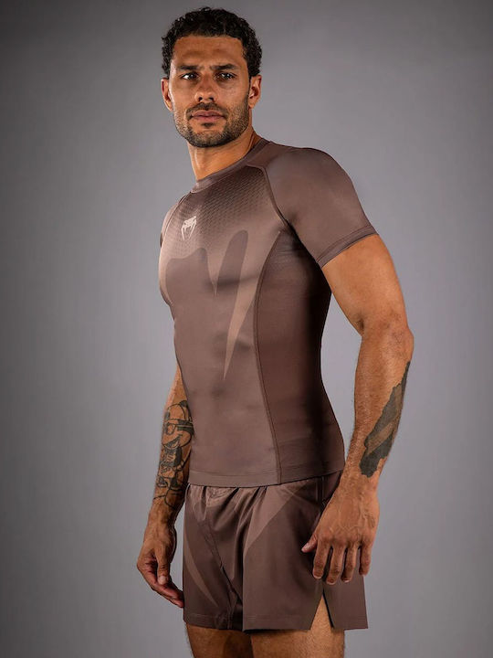 Venum Short Sleeve Shirt 4491 for Jiu-Jitsu Brown