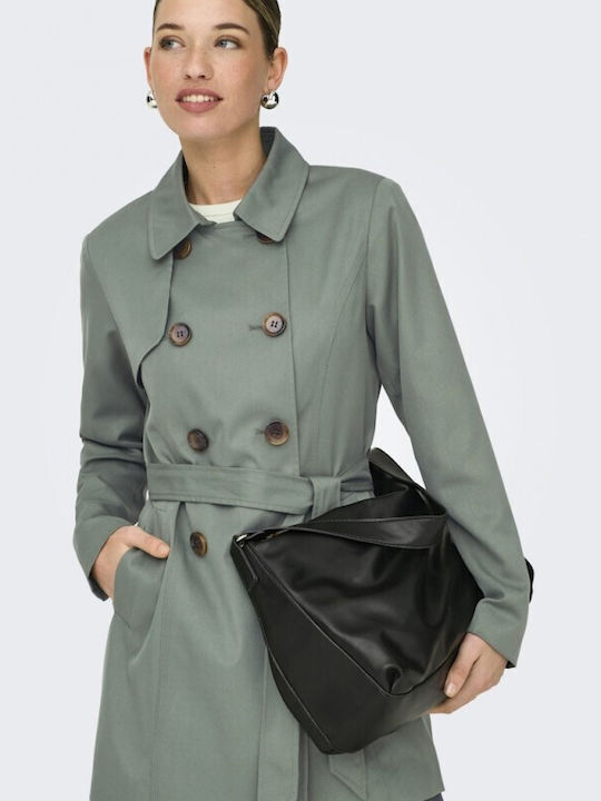 15191821 Women's Green Trench Coat