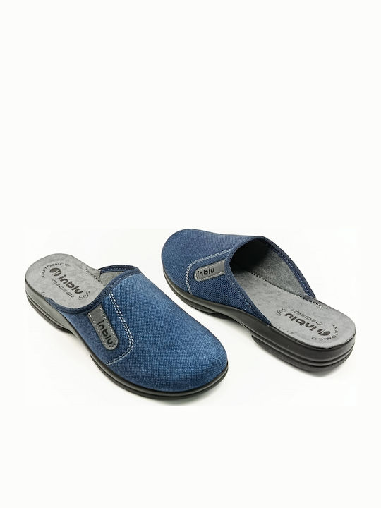 Herren Hausschuhe Blau