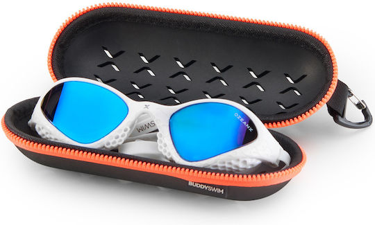 Buddyswim Schwimmbrille Hülle Schwarz Orange