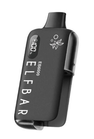 Elf Bar Elf Bar Einweg-E-Zigarette 6000 Einweg-E-Zigaretten Menthol 10ml 20mg Schwarz