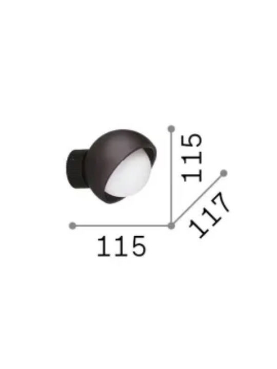 Ideal Lux Φωτιστικό Τοίχου Μαύρο 12εκ. Ideal Lux Φωτιστικό Τοίχου Μαύρο 12εκ.