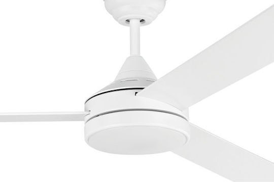 Eglo Sesimbra Ceiling Fan 132cm with Light Fixture White