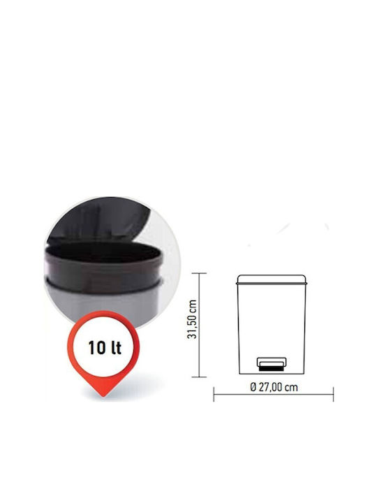 Cyclops Plastic Perie de toaletă 10lt Negru