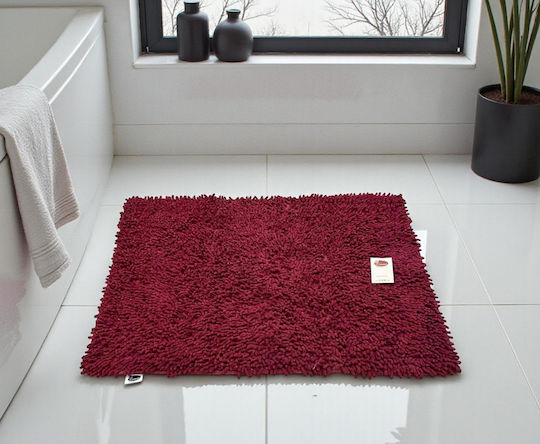 Linea Home Badematte Baumwolle Rechteckig Noodle LH2044008-1 Bordeaux 60x90cm