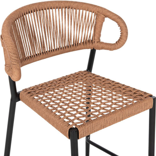 Hocker für Bar Für den Außenbereich aus Aluminium Beige 1Stück 60x56x99cm