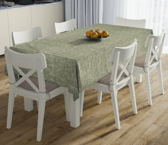 Dimcol Tablecloth Stain Resistant Set 2pcs Panama Olive 140x140cm