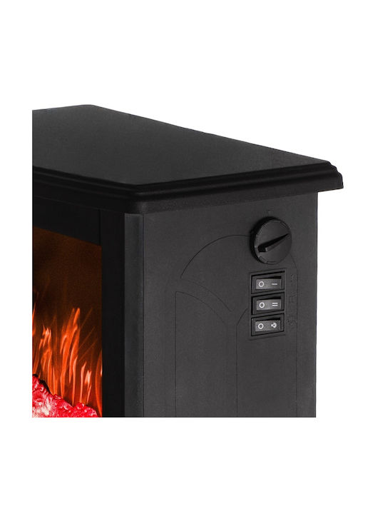 Adler Floor Electric Fireplace 1800W 38x24cm Black