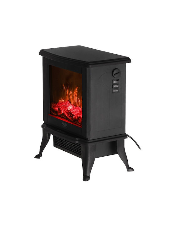 Adler Floor Electric Fireplace 1800W 38x24cm Black