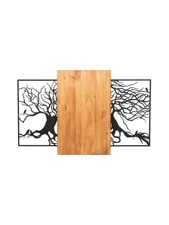 Freebox 3D Mixed Art Black Wooden Wall Decor 125.5x3x79cm