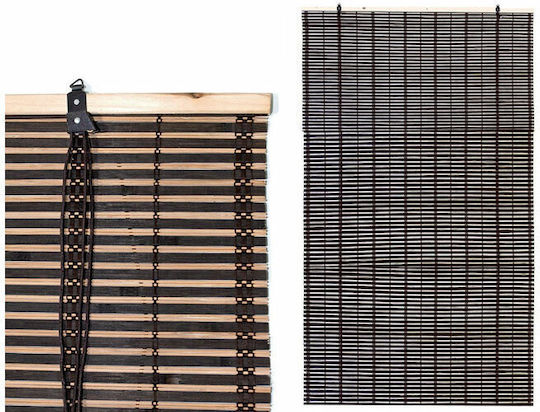 ArteLibre Shade Blind Bamboo in Brown Color L120xH250cm