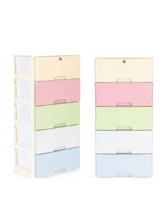 Modernhome Raft Bucătărie Plastic Capacitate 5 Multicolor 38x32x83cm