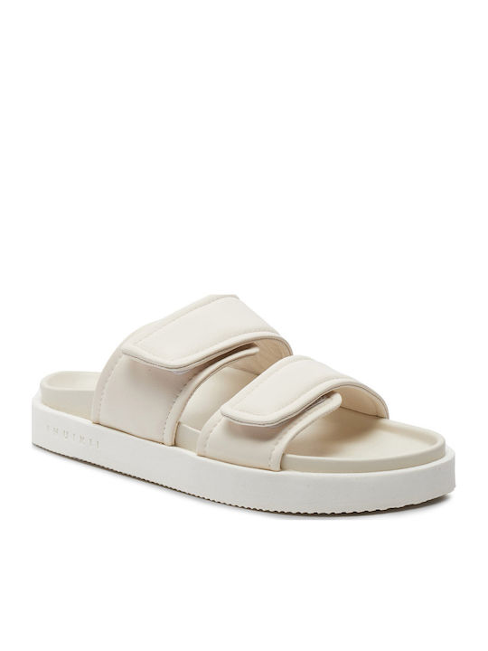 Women's Flat Sandals in Beige Color