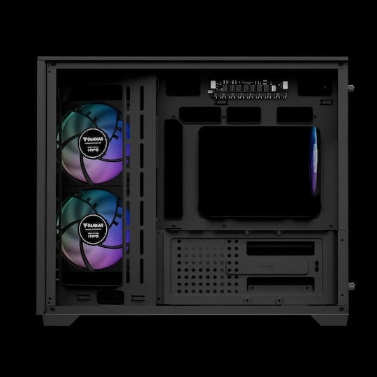 Gamdias Atlas M3M Gaming Micro Tower Κουτί Υπολογιστή με Πλαϊνό Παράθυρο Μαύρο