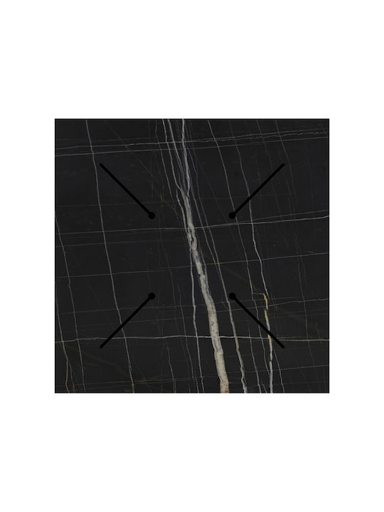 Pakketo Table Surface HPL Black Marble Look 70x70cm 215-000058