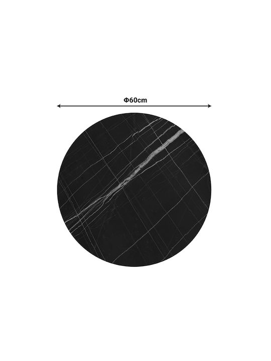 Pakketo Relian Tischoberfläche HPL Schwarz Marmorschicht 60x60x1.2cm 215-000054