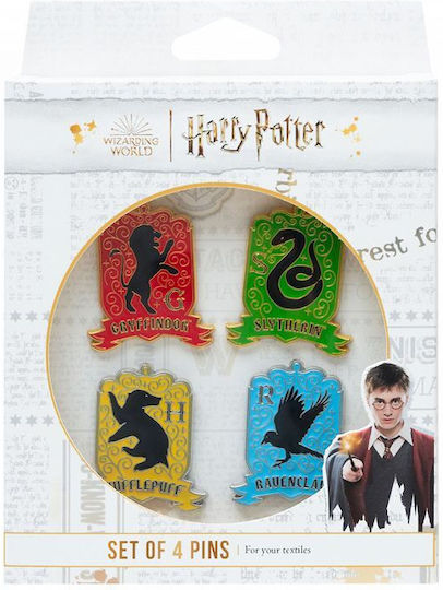 Set of 4 Badges Harry Potter Hogwarts Houses