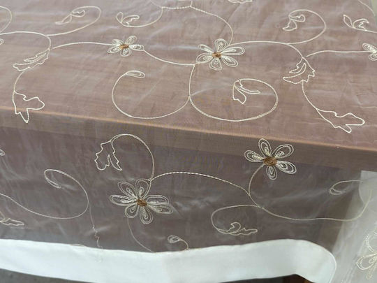 Linea Home Τραπεζομάντηλο με Κέντημα Camelia 180x220εκ.