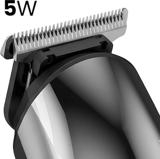 Avizar Rechargeable Waterproof 5w Cordless Hair Clipper Led Display Silver