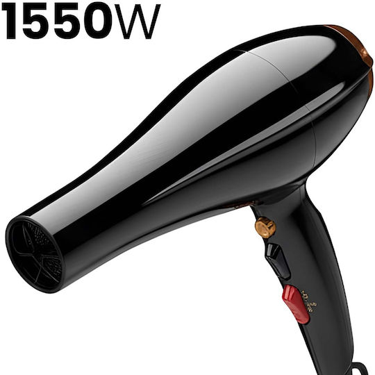 Avizar Sleek Сешоар 1550w Функция За Намаляване На Шума Черен Златист