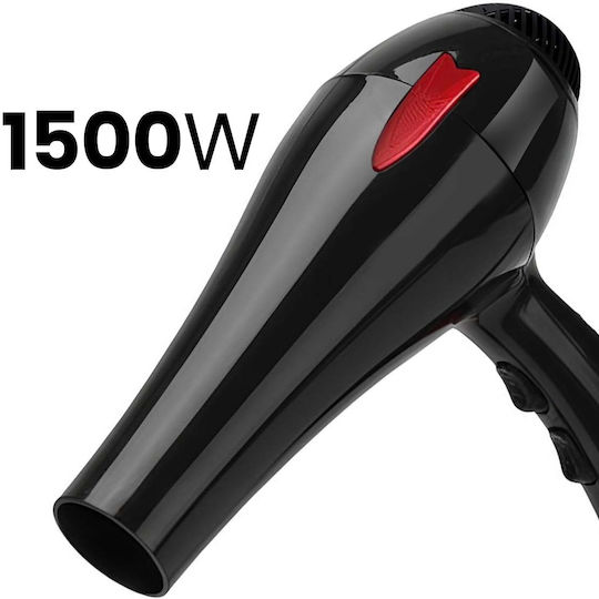 Avizar Electric Hair Dryer 1500w Compact Hot Air Cold Air Black Red