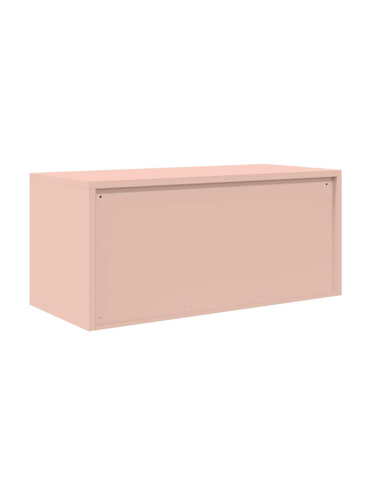 Office Storage Metal Cabinet Pink L90xW40xH40cm