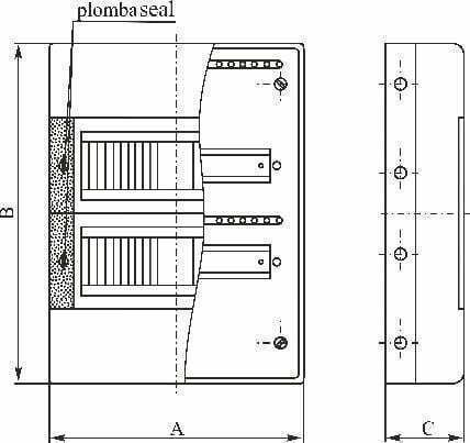 Elektro Plast Ηλεκτρολογικός Πίνακας Επιτοίχιος, 1 Σειράς, 12 Στοιχείων