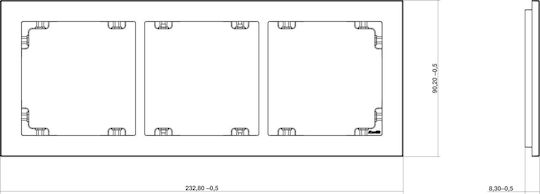 Karlik Deco Universal Triple Frame Made Plastic White Matte
