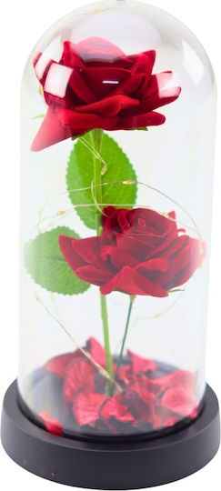 Lean Toys Dekorative Lampe Blume Rot