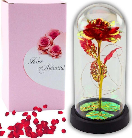 Lean Toys Dekorative Lampe Blume Rosa