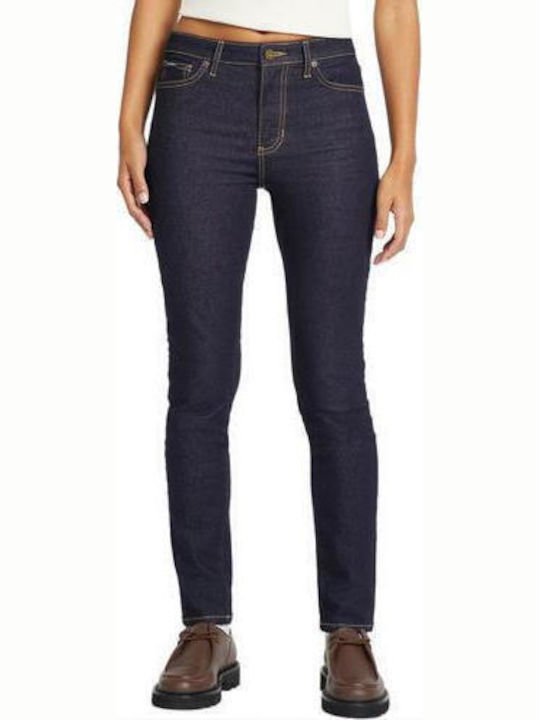 Ψηλόμεσο Γυναικείο Jean Παντελόνι σε Skinny Εφαρμογή Dark Indigo Rinse