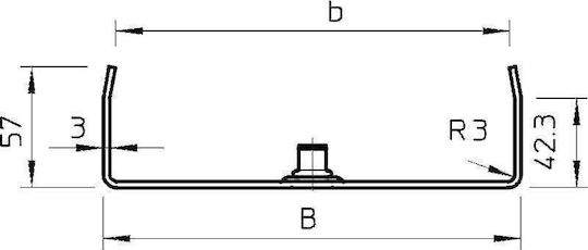 Bettermann Middle Clamp Cable Tray 100mm Mah 60 100 Fs