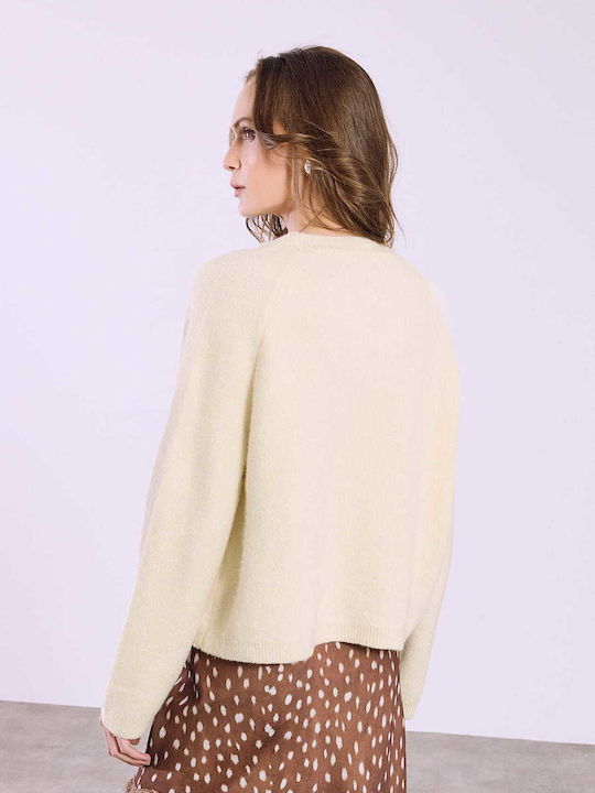 Celestino Cardigan Pentru Femei Tricotat Cu Buzunare Loose Fit Ecru